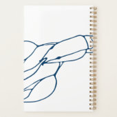 ブルーパーソナライズされたロブスター-ビーチハウス航海の/ プランナー手帳 (裏面)