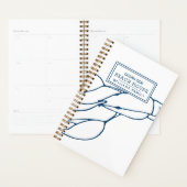 ブルーパーソナライズされたロブスター-ビーチハウス航海の/ プランナー手帳 (ディスプレー)