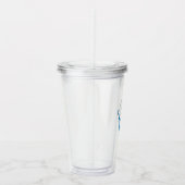 ブルーパーソナライズされた感動的抽象芸術氷山 アクリルタンブラー (右)