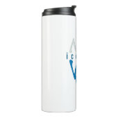 ブルーパーソナライズされた感動的抽象芸術氷山 タンブラー (回転左)