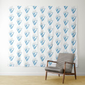 ブルーパーソナライズされた抽象芸術アイスバーグ感動的 タペストリー (インサイチュ(横))