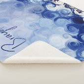 ブルーパーソナライズされた抽象芸術サークルシェルパブランケット シェルパブランケット (3/4)