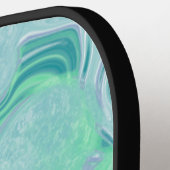 ブルーパーソナライズされた抽象芸術流動的アート ピックルボールラケット (左詳細)