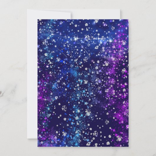 ブルーパーソナライズされた王室の誕生日仮装 招待状 (裏面)