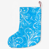 ブルーパーソナライズされた装飾用クリスマスストッキング スモールクリスマスストッキング (裏面)