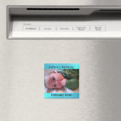 ブルーパーソナライズされた誕生日リマインダー磁石 マグネット (インサイチュ (食洗機))