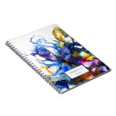 ブルーパーソナライズされた鮮やか抽象芸術フルードArt Agate ノートブック (右側)