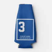 ブルーパーソナライズされた3競馬サドルブランケット ボトルクーラー (正面)