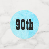 ブルーパーソナライズされた90誕生日 コンフェッティ (スモール正面)