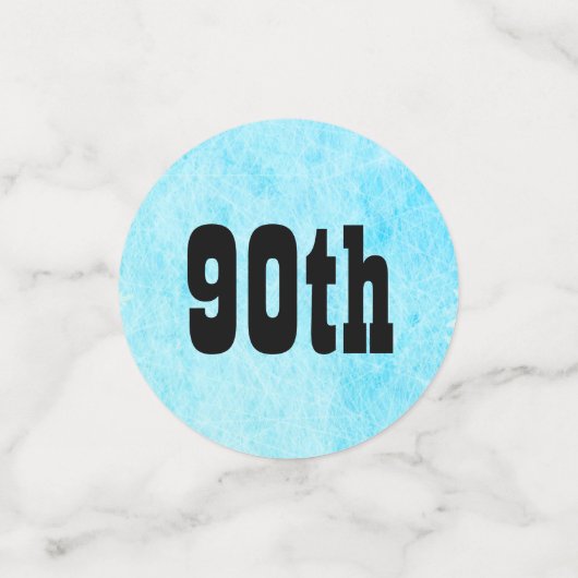 ブルーパーソナライズされた90誕生日 コンフェッティ (スモール正面)