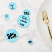 ブルーパーソナライズされた90誕生日 コンフェッティ (グループ)