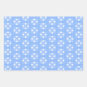 ブルーパーソナライズされたXOXOカップル結婚ズ記念日 ラッピングペーパーシート (正面2)