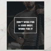 ブルーパーソナルトレーナーとフィットネスコーチングフライヤー チラシ (裏面)