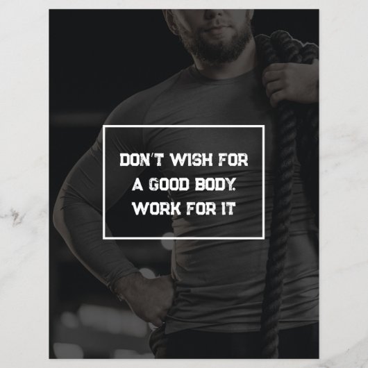 ブルーパーソナルトレーナーとフィットネスコーチングフライヤー チラシ (裏面)