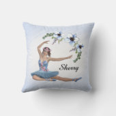 ブルーパーソナルネームのバレリーナ クッション (裏面)