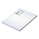 ブルーパーソナルネームのバレリーナ ノートパッド (回転)