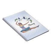 ブルーパーソナルネームのバレリーナ ノートブック (右側)