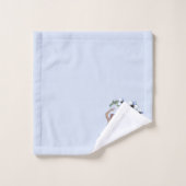 ブルーパーソナルネームのバレリーナ バスタオルセット (ウォッシュタオル)