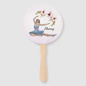 ブルーパーソナルネームのバレリーナ（ピンク） ハンドファン (裏面)