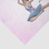 ブルーパーソナルネームのバレリーナ（ピンク） 薄葉紙 (詳細)