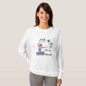 ブルーパーソナルネームのバレリーナ Tシャツ (正面フル)