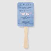 ブルーパーチメントピンクの愛鳥 ハンドファン (正面)