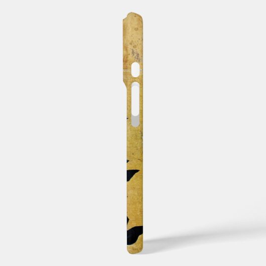 ブルーパーチメントモノグラムの3つのクリスマスエンジェル Case-Mate iPhoneケース (裏面 / 左)