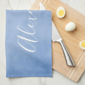 ブルーパーチメント最高のパパエバー キッチンタオル (四つ折り)