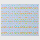 ブルーパーティーバルーンkidハッピーバースデー ラッピングペーパー (フラット)