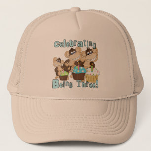 ブルーパーティーモンキーズ誕生日Tシャツとギフト キャップ