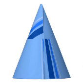 ブルーパーティー帽子 パーティーハット (裏面)