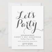 ブルーパーティー 招待状 (正面)