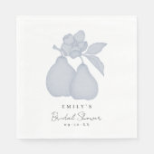 ブルーパーフェクト梨ブライダルシャワーナプキン スタンダードランチョンナプキン (正面)