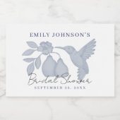 ブルーパーフェクト梨ブライダルシャワー スパークリングワインラベル (シングルラベル)