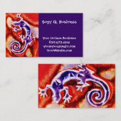 ブルーパープファンキールオレンジリザードゲッコ南西部 名刺 (正面/裏面)