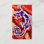 ブルーパープファンキールオレンジリザードゲッコ南西部 名刺 (裏面)