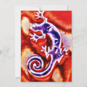 ブルーパープファンキールオレンジリザードゲッコ南西部 招待状 (裏面)