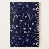 ブルーパープルかわいらしワイルドフラワー花柄2026 プランナー手帳 (裏面)