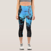 ブルーパープルとグレー カプリレギンス (正面)