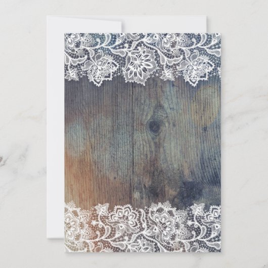 ブルーパープルとプラムのヴィンテージフローラレース結婚ズ 招待状 (裏面)