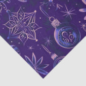 ブルーパープルと金ゴールドクリスマスオーナメントクリスマス 薄葉紙 (詳細)