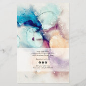 ブルーパープルの水彩及び金箔の価格表 チラシ (裏面)