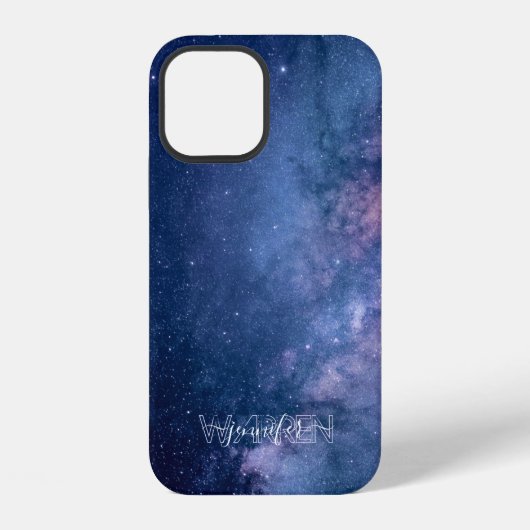 ブルーパープルの銀河 iPhoneケース (裏面)