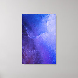 ブルーパープルアイス抽象芸術アート写真 キャンバスプリント