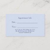 ブルーパープルアイリスビジネスアポイントメントカード 予約カード (裏面)