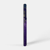 ブルーパープルアクア金ゴールド静脈瑪瑙モノグラム SAMSUNG GALAXYケース (右側面)