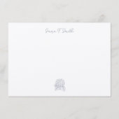 ブルーパープルアジサイ花アイコン絞り固定 サンキューカード (正面)