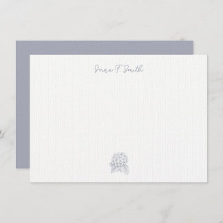 ブルーパープルアジサイ花アイコン絞り固定 サンキューカード