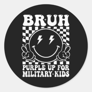 ブルーパープルアップ軍隊キッズ月軍隊Ch ラウンドシール