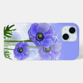 ブルーパープルアネモンの花 Case-Mate iPhoneケース (裏面 (横))